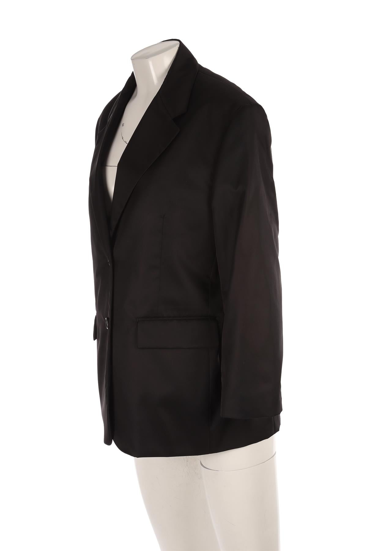 PRADA BLACK NYLON BLAZER IT 42 UK 10