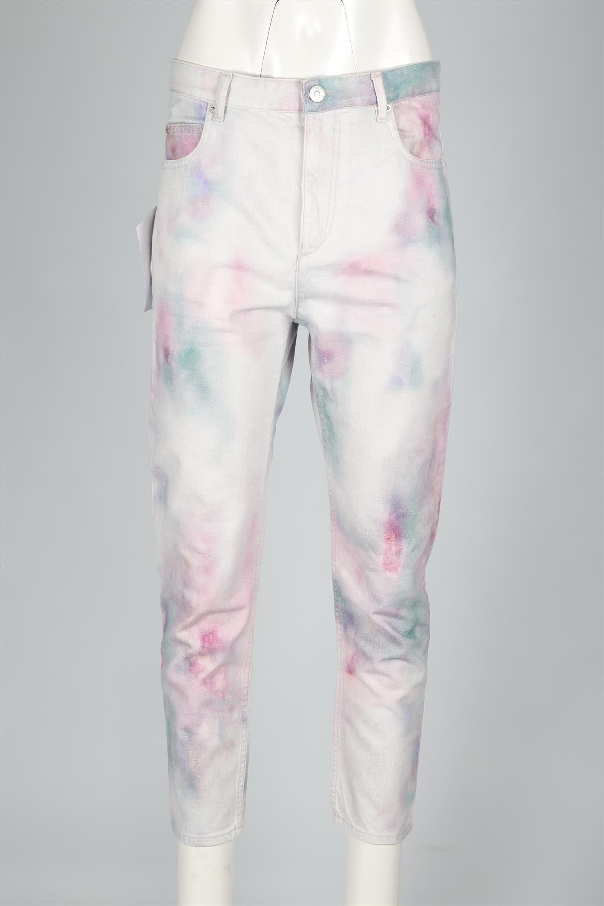 ISABEL MARANT MULTI HIGH RISE TAPERED JEANS FR 38 UK 10