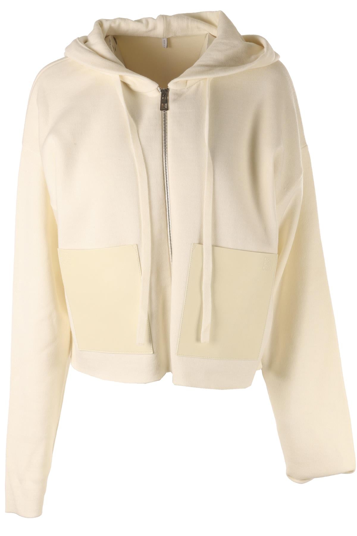 LOEWE CREAM WOOL HOODIE MEDIUM