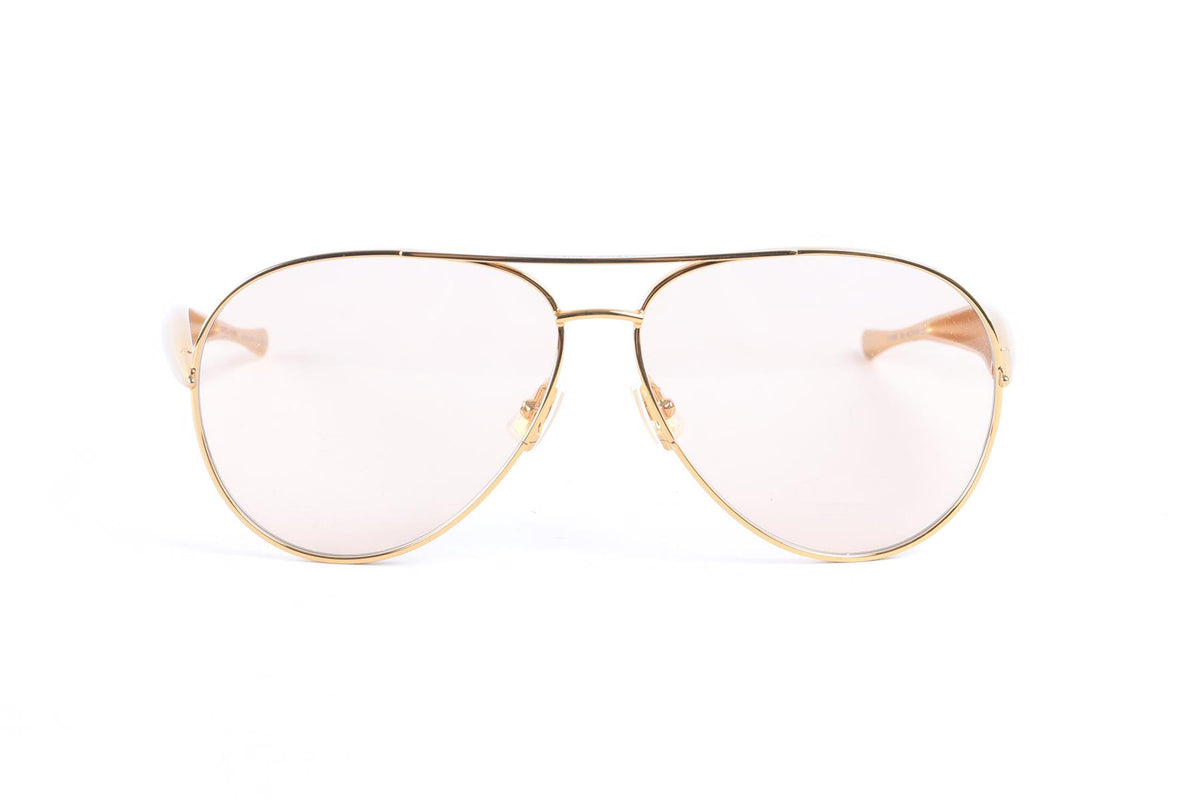 BOTTEGA VENETA GOLD FRAME SUNGLASSES