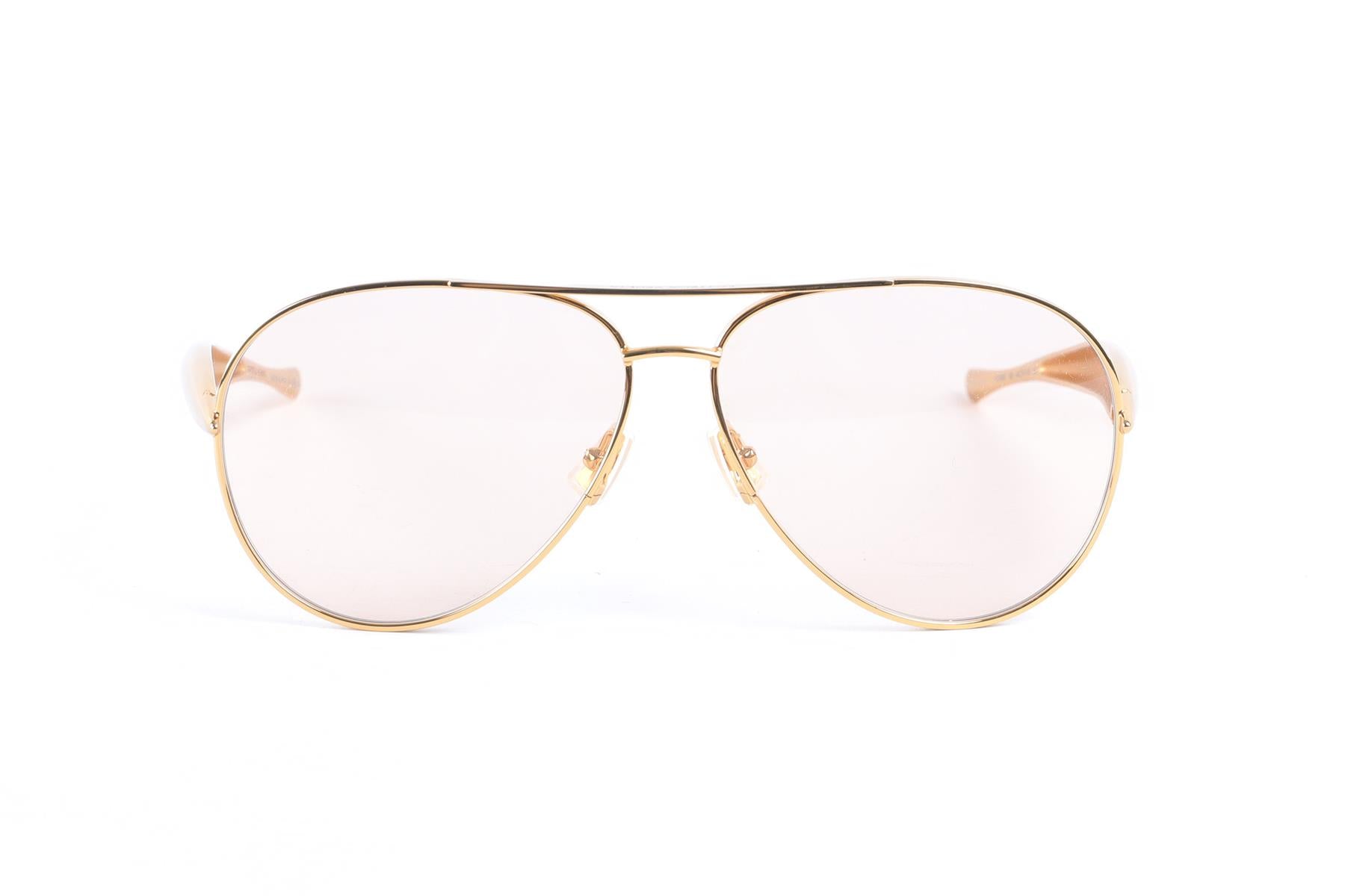 BOTTEGA VENETA GOLD FRAME SUNGLASSES