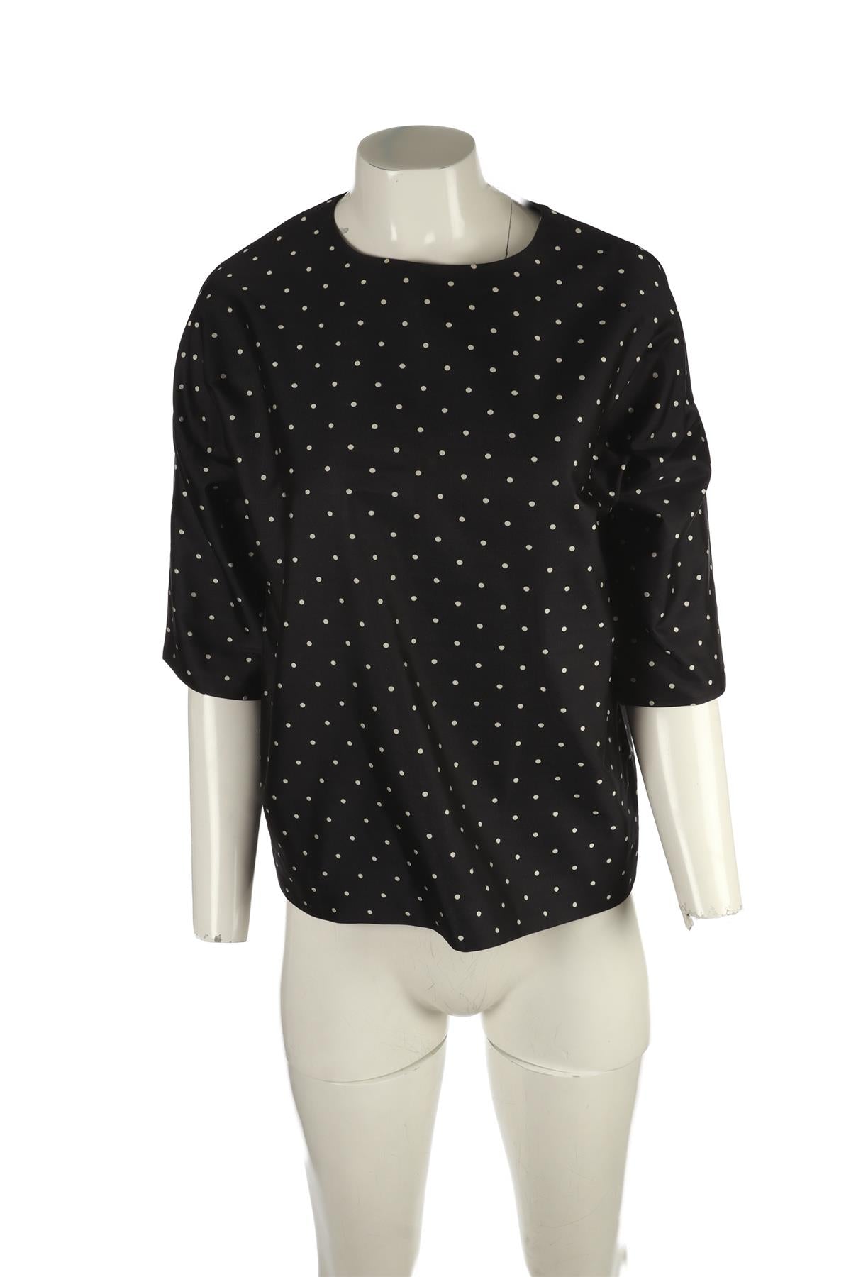 CHRISTIAN DIOR BLACK SILK TOP FR 36 UK 8