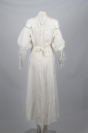 LOEWE + PAULA'S IBIZA LINEN BLEND MAXI DRESS FR 40 UK 12
