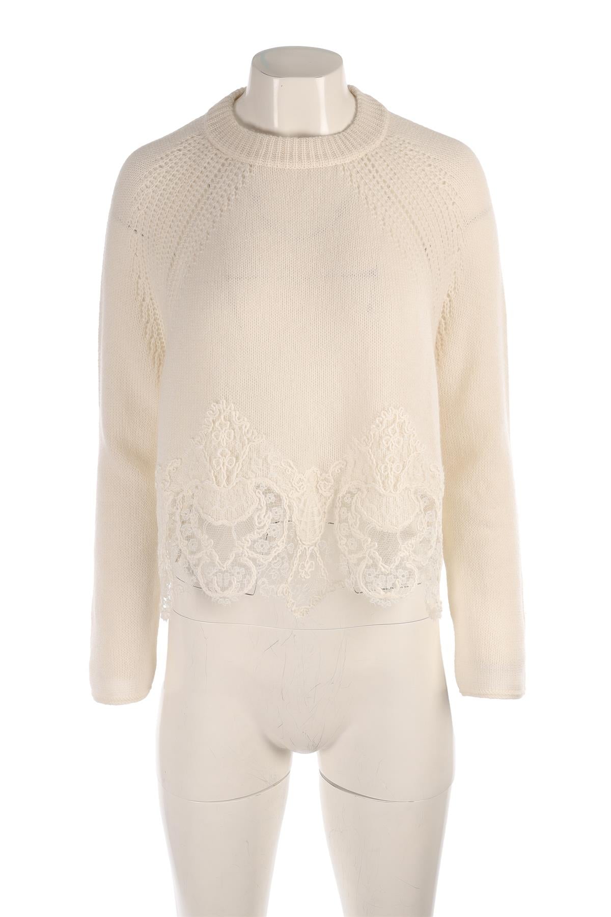 ERMANNO SCERVINO WHITE CASHMERE SWEATER IT 46 UK 14