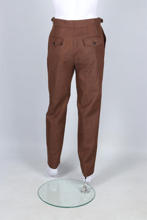 BODE BROWN MEN'S WOOL STRAIGHT LEG PANTS UK/US WAIST 30