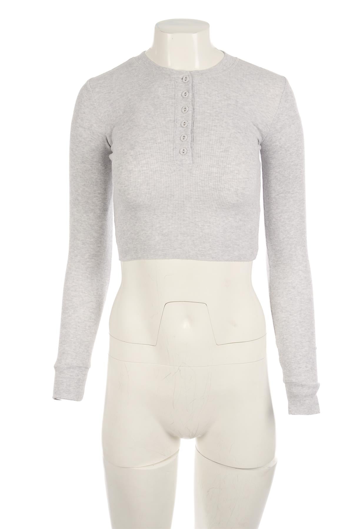 SKIMS GREY COTTON TOP XSMALL