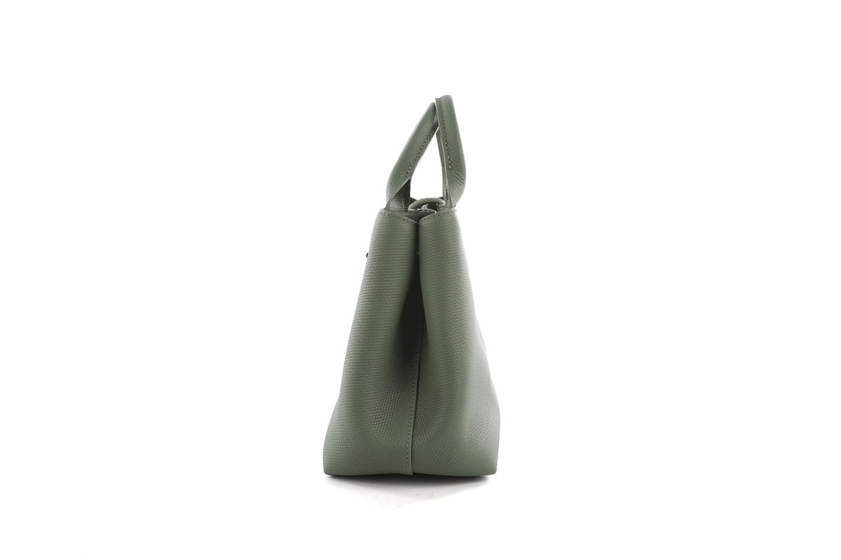 Longchamp Green Le Roseau Small Leather Tote Bag