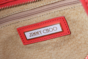 JIMMY CHOO ORANGE TULITA LEATHER SHOULDER BAG