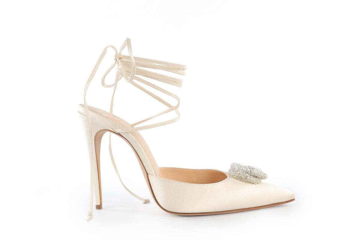 MAGDA BUTRYM CREAM SATIN PUMPS EU 39 UK 6 US 9