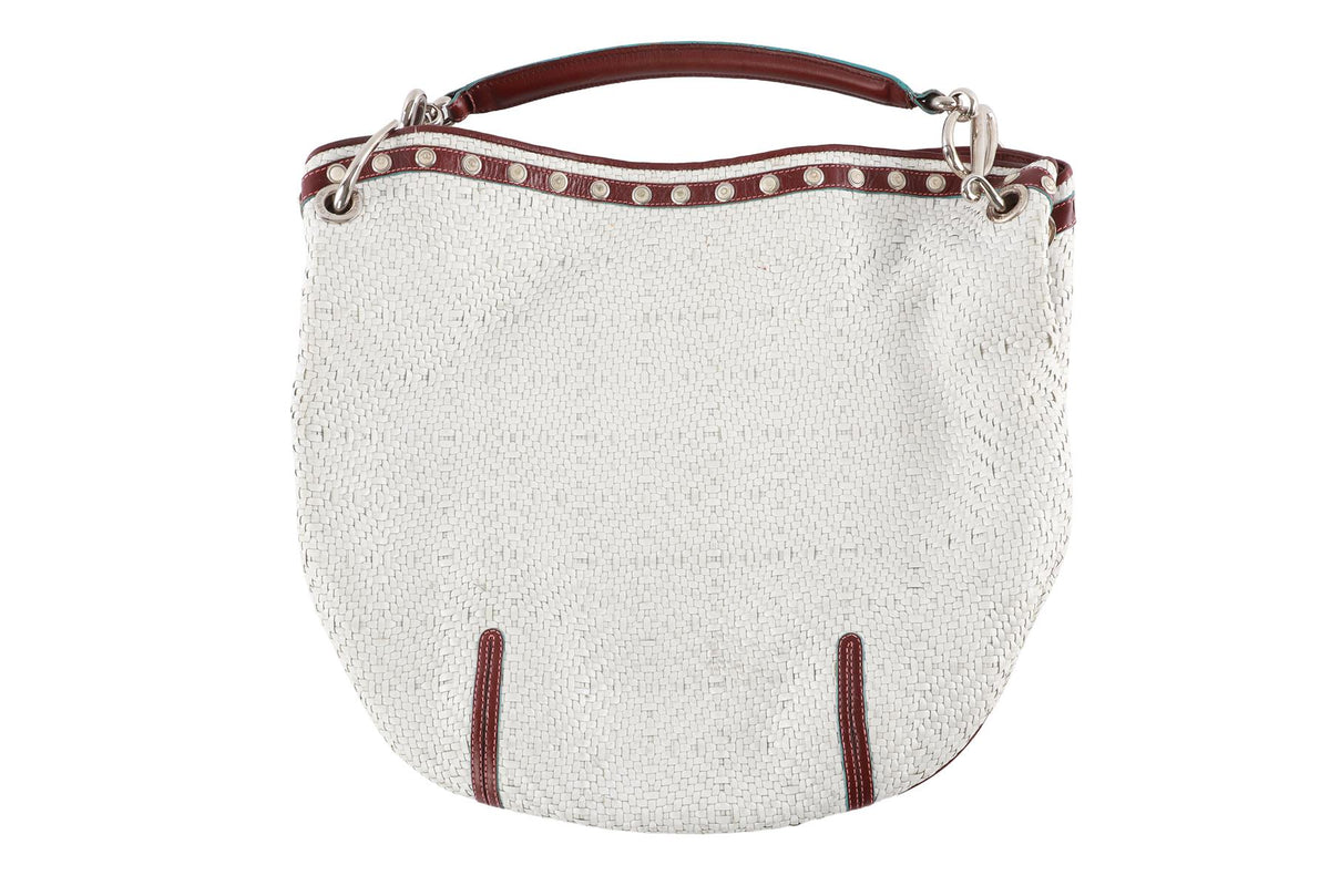 LOEWE WHITE LEATHER SHOULDER BAG