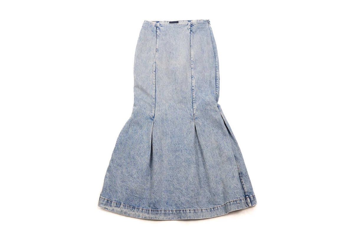 KHAITE BLUE DENIM MAXI SKIRT W24