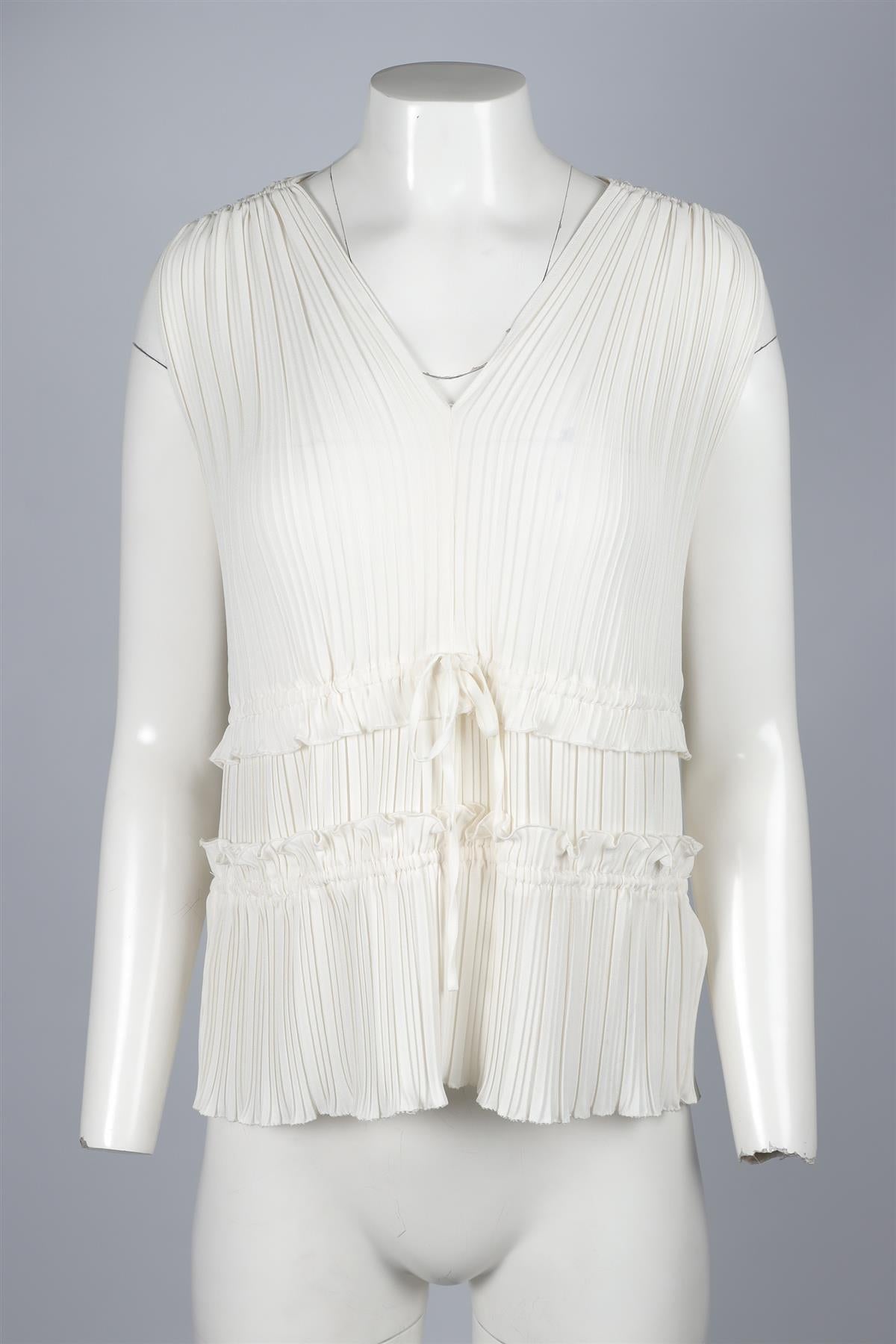 3.1 PHILLIP LIM IVORY CREPE TOP US 2 UK 6