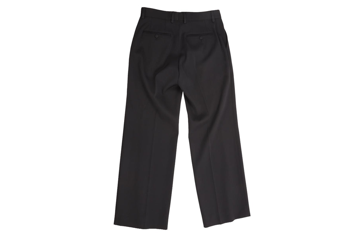 DOLCE & GABBANA GREY MEN'S WOOL STRAIGHT LEG PANTS IT 46 UK 36