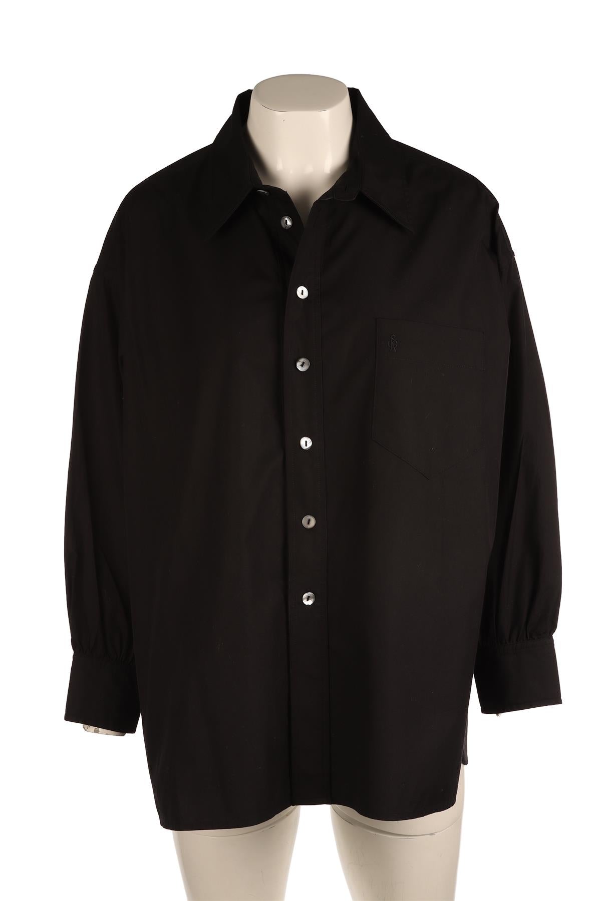 SUZIE KONDI BLACK COTTON SHIRT XSMALL