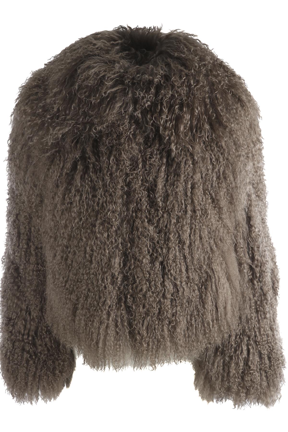 SUSANNA CHOW GREY SHEARLING JACKET SMALL