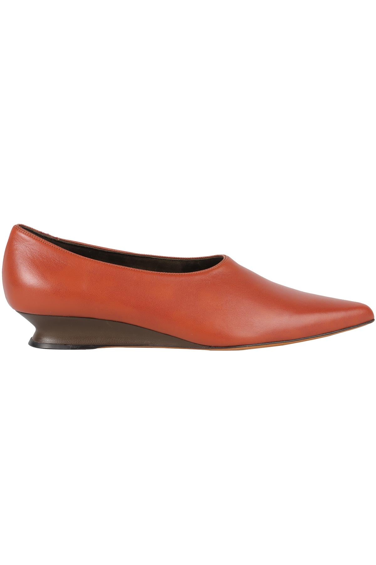 LORO PIANA TAN LEATHER PUMPS EU 37.5 UK 4.5 US 7.5