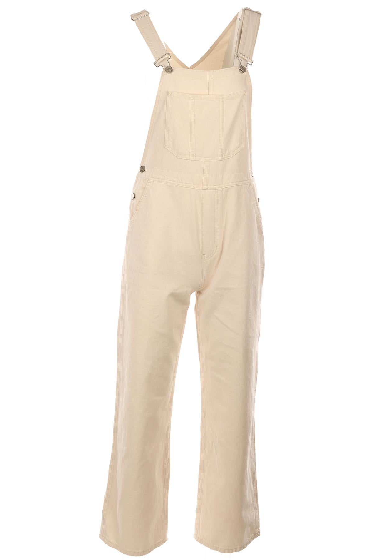 REFORMATION CREAM DENIM DUNGAREES US 2 UK 6