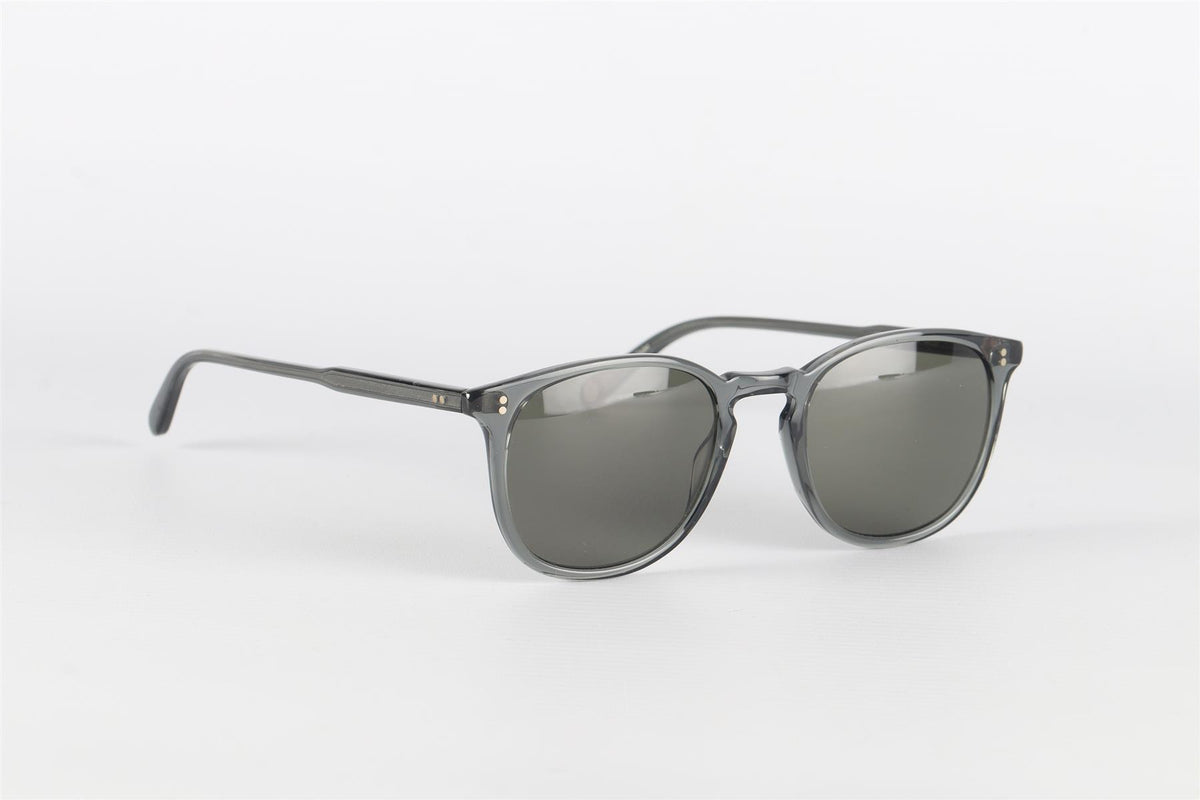 GARRETT LEIGHT GREY SQUARE FRAME ACETATE SUNGLASSES