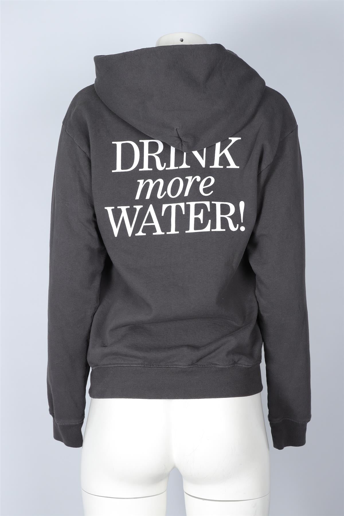 SPORTY & RICH GREY COTTON HOODIE