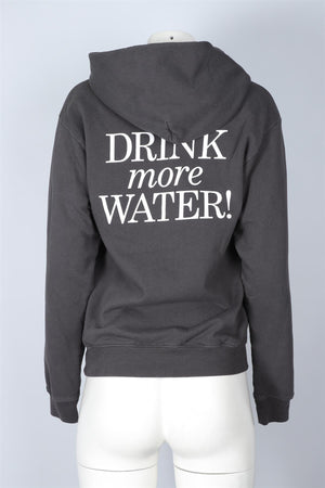 SPORTY & RICH GREY COTTON HOODIE