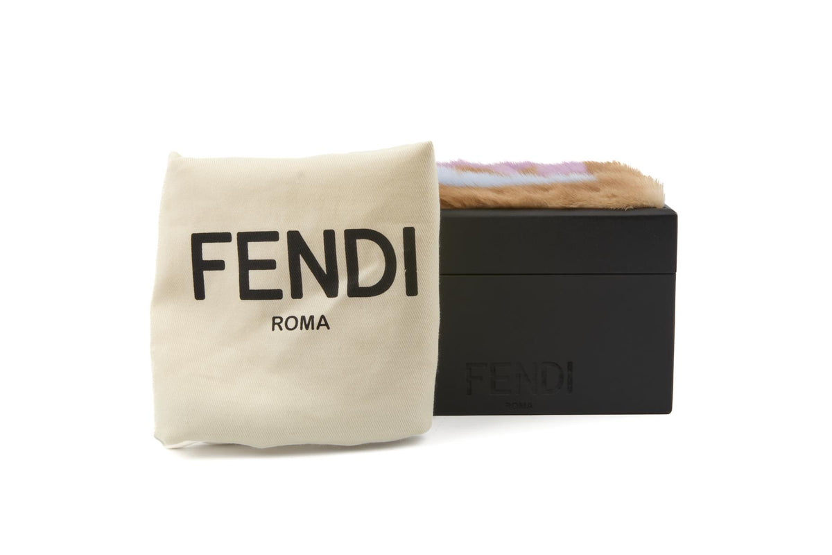 FENDI BLACK MINK FUR TRINKET BOX