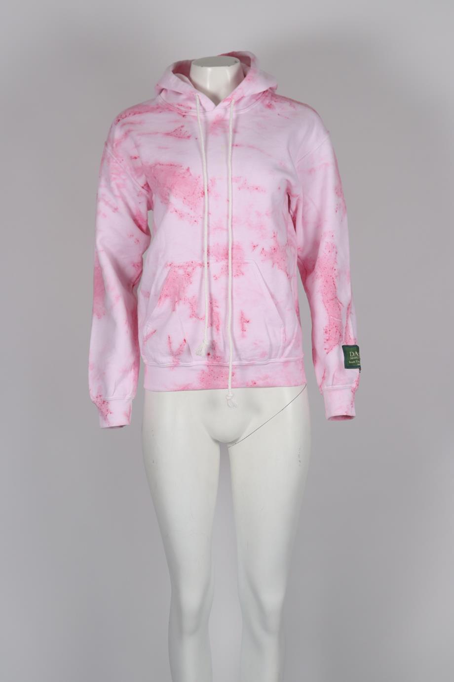 DANZY TIE DYED COTTON JERSEY HOODIE SMALL