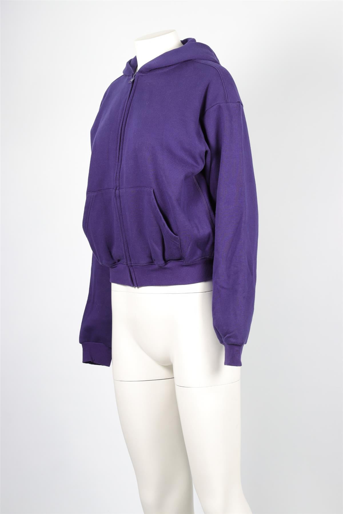 SKIMS PURPLE COTTON HOODIE SMALL