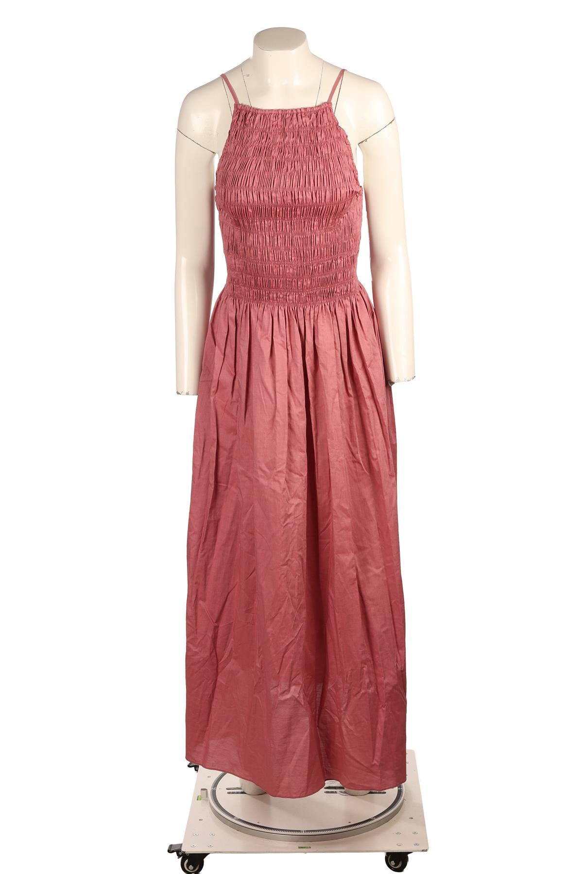 FAITHFULL PINK COTTON MAXI DRESS XSMALL