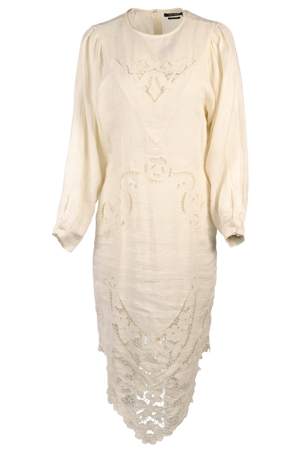 ISABEL MARANT WHITE LINEN MAXI DRESS FR 40 UK 12