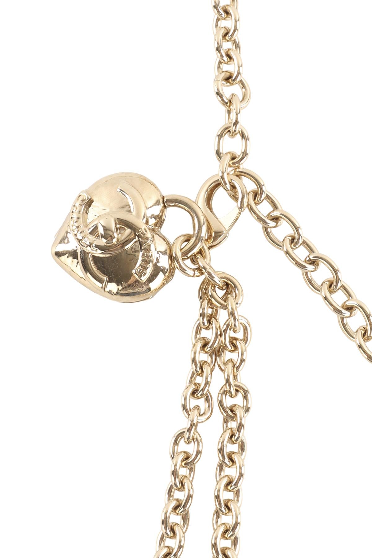 CHANEL GOLD 2022 HEART CHAIN WAIST BELT