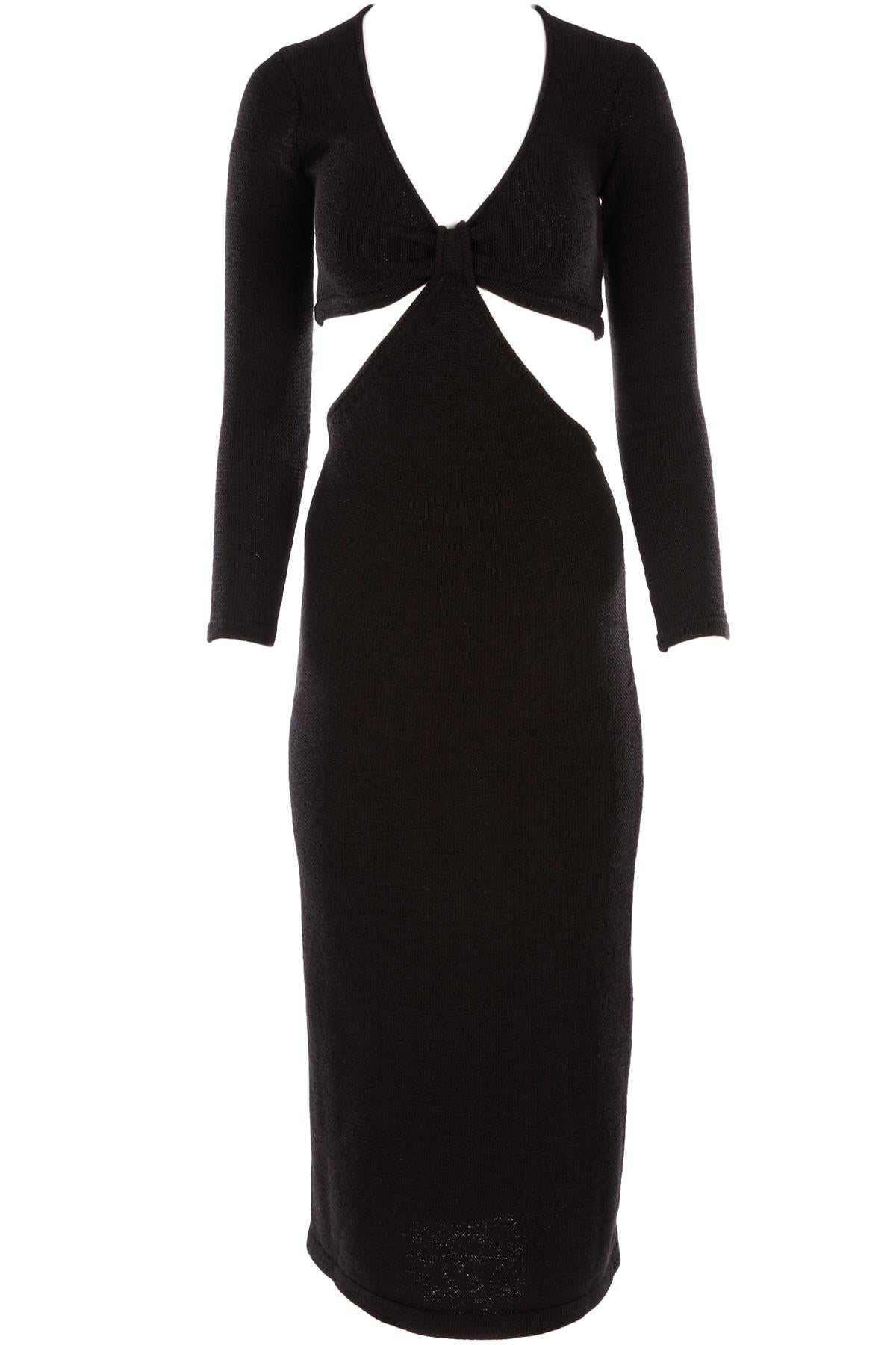 CULT GAIA BLACK COTTON MAXI DRESS XSMALL