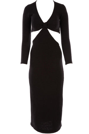 CULT GAIA BLACK COTTON MAXI DRESS XSMALL