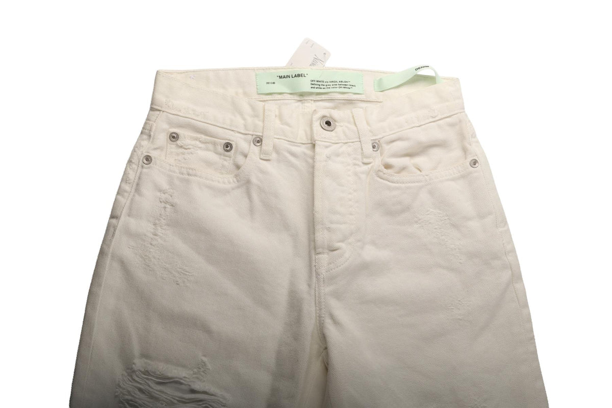 OFF-WHITE C/O VIRGIL ABLOH WHITE SKINNY JEANS W25