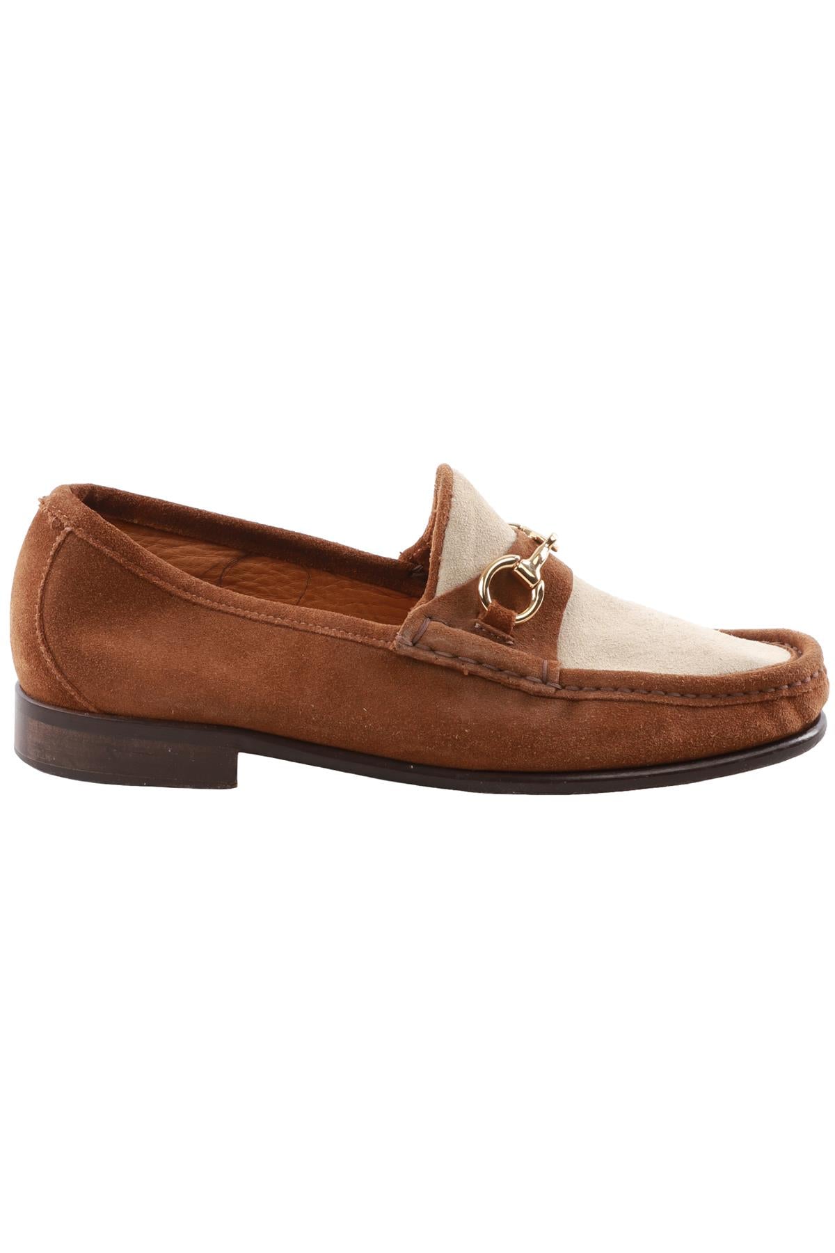 HORATIO TAN MEN'S SUEDE LOAFERS EU 41 UK 7 US 8