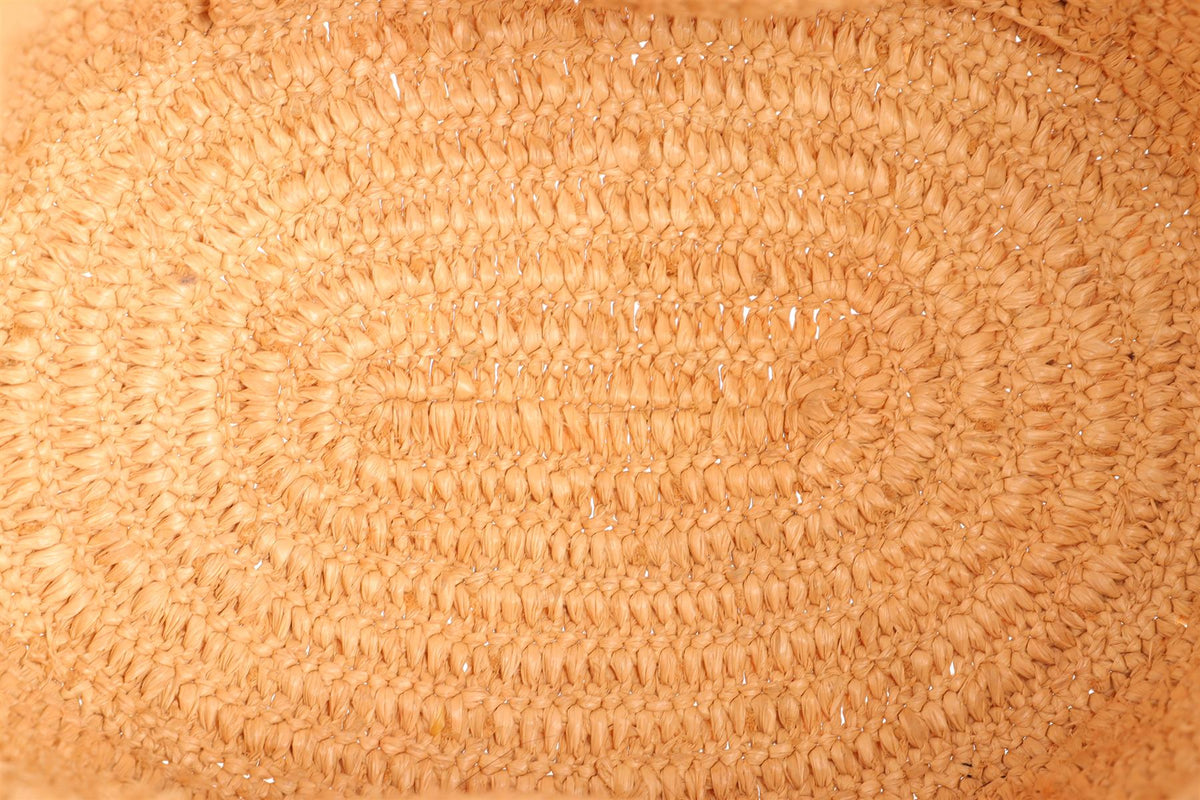 LOEWE X PAULA'S IBIZA BEIGE BALLOON RAFFIA SHOULDER BAG