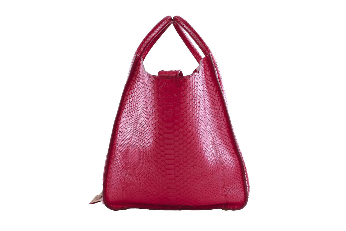 CELINE PINK PHANTOM MEDIUM PYTHON TOTE BAG