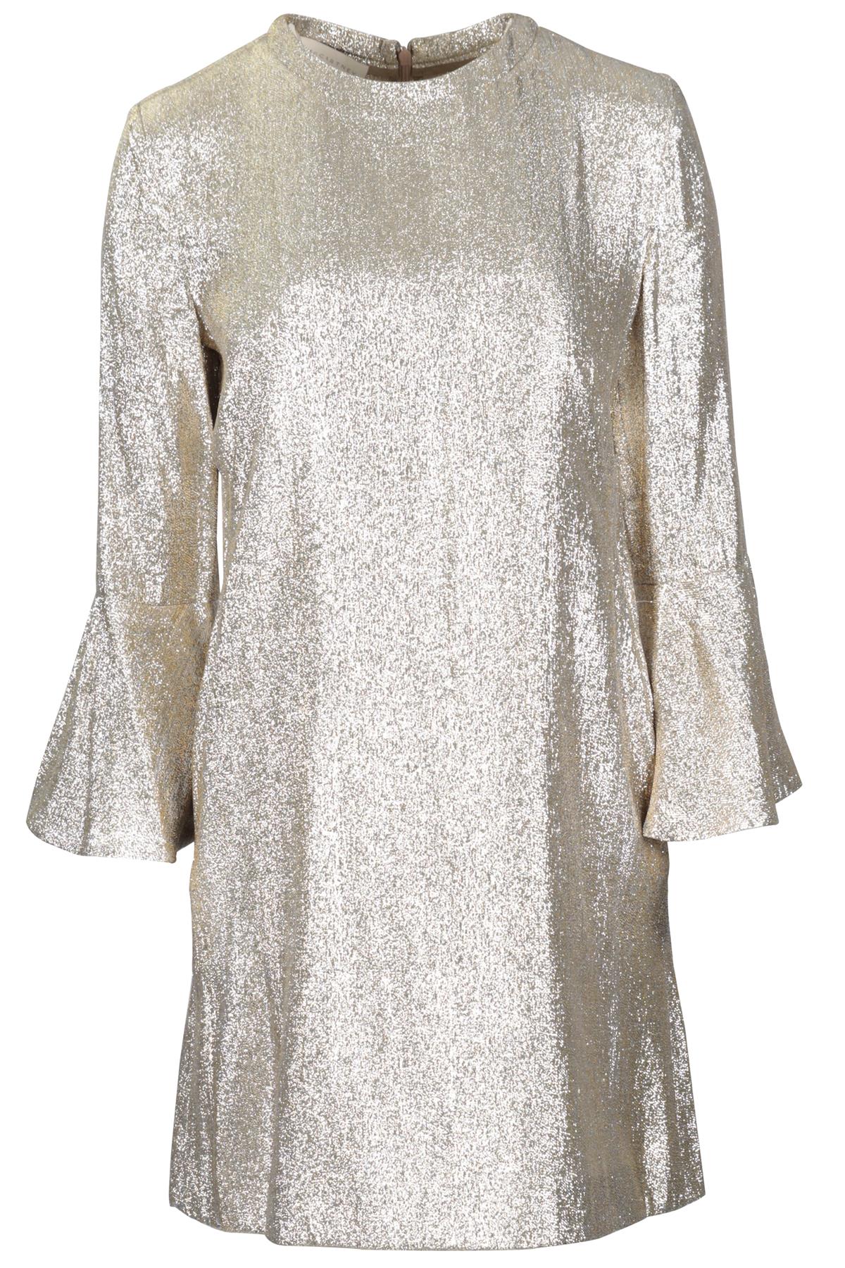 STELLA MCCARTNEY GOLD LAME MINI DRESS IT 42 UK 10