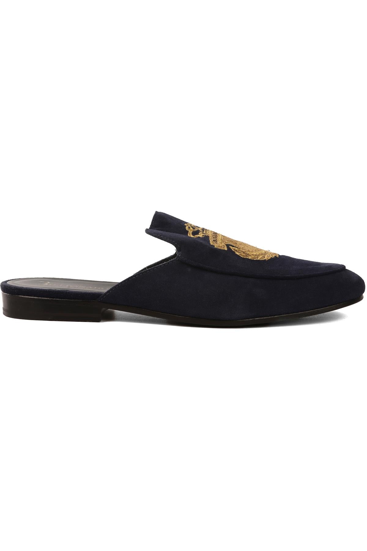 BILLIONAIRE NAVY MEN'S SUEDE MULES EU 42 UK 8 US 9
