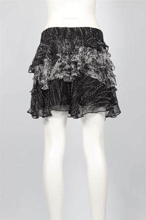 IRO BLACK CHIFFON MINI SKIRT FR 38 UK 10