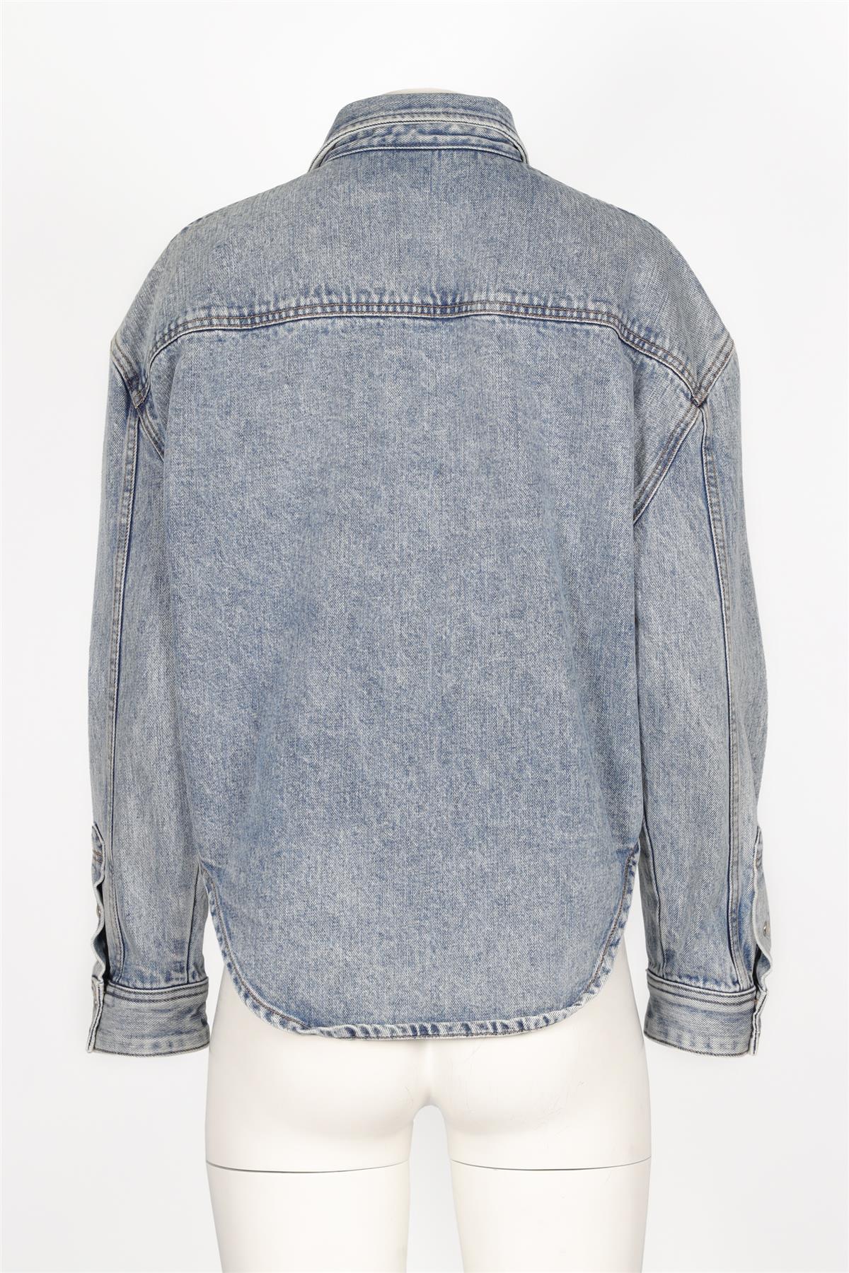 WARDROBE NYC BLUE DENIM SHIRT XSMALL