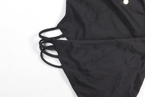 TORI PRAVER BLACK SWIMSUIT SMALL