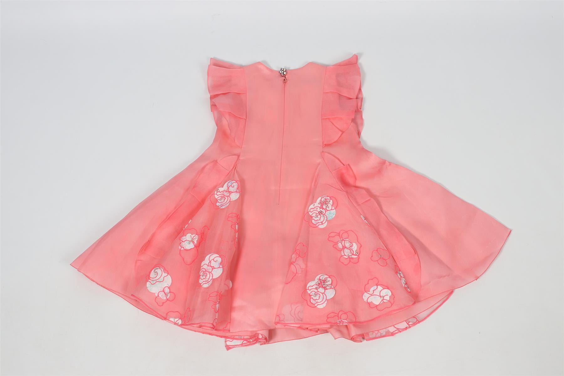 CHRISTIAN DIOR PINK KIDS GIRLS SILK DRESS 4 YEARS