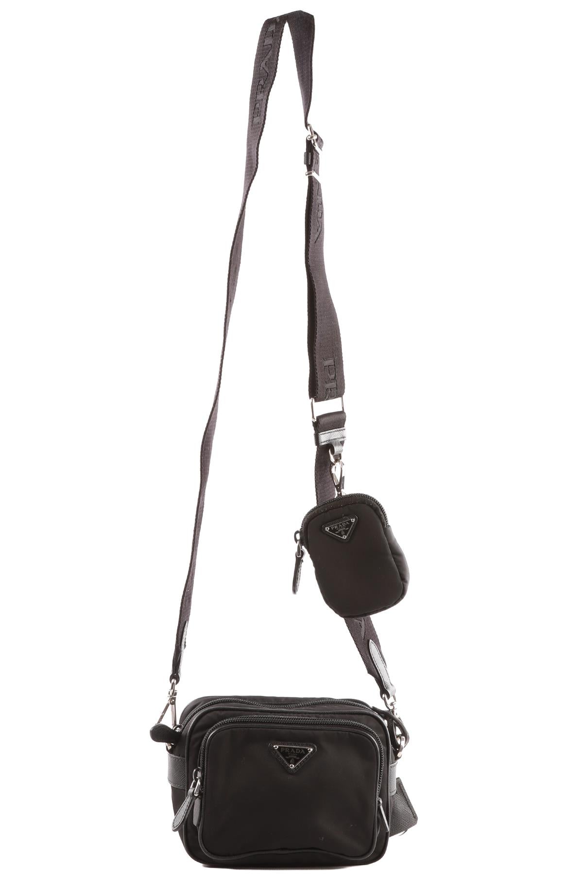 BLACK 2005 RE-EDITION CAMERA NYLON SHOULDER BAG