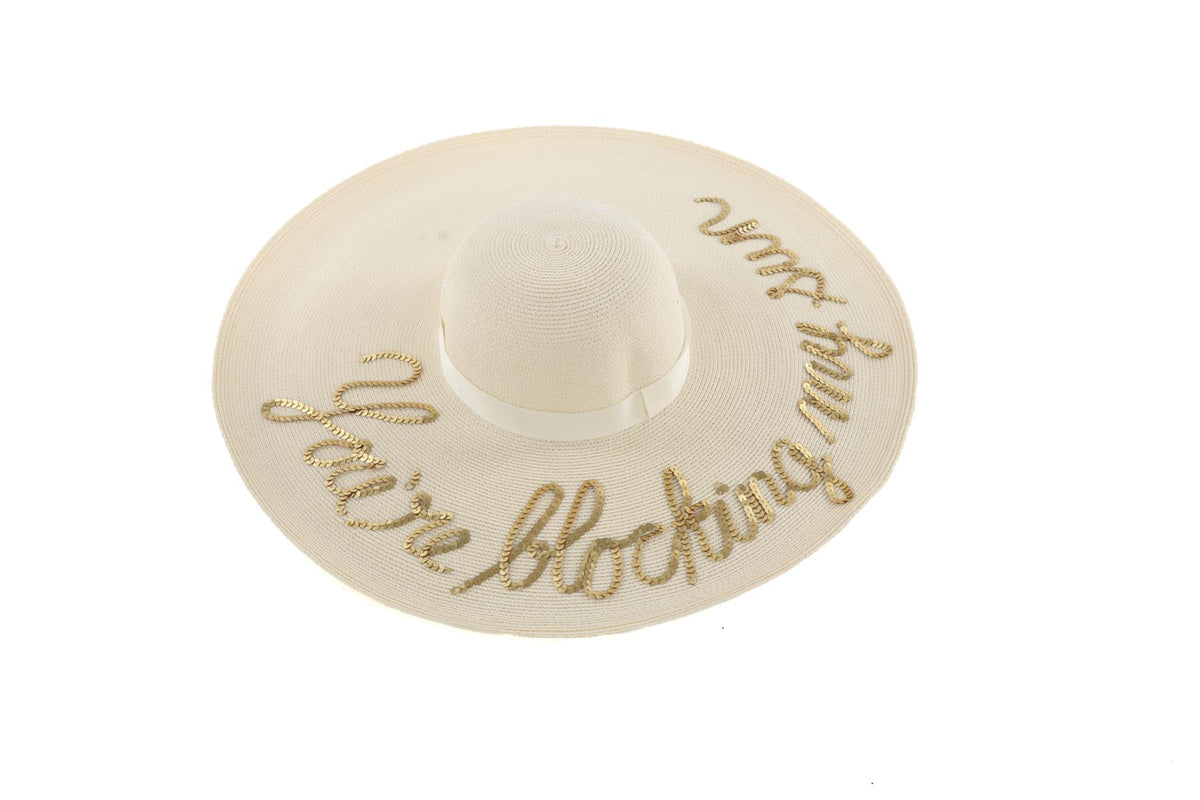 EUGENIA KIM CREAM PAPER SUN HAT 58CM