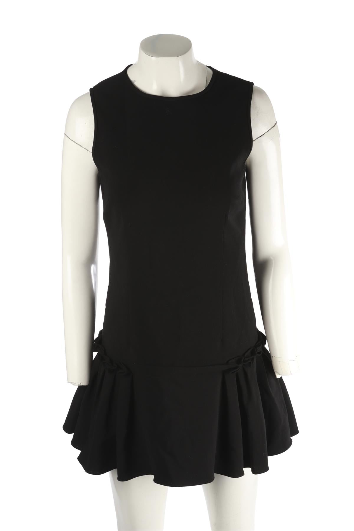 PRABAL GURUNG BLACK WOOL MIDI DRESS UK 6