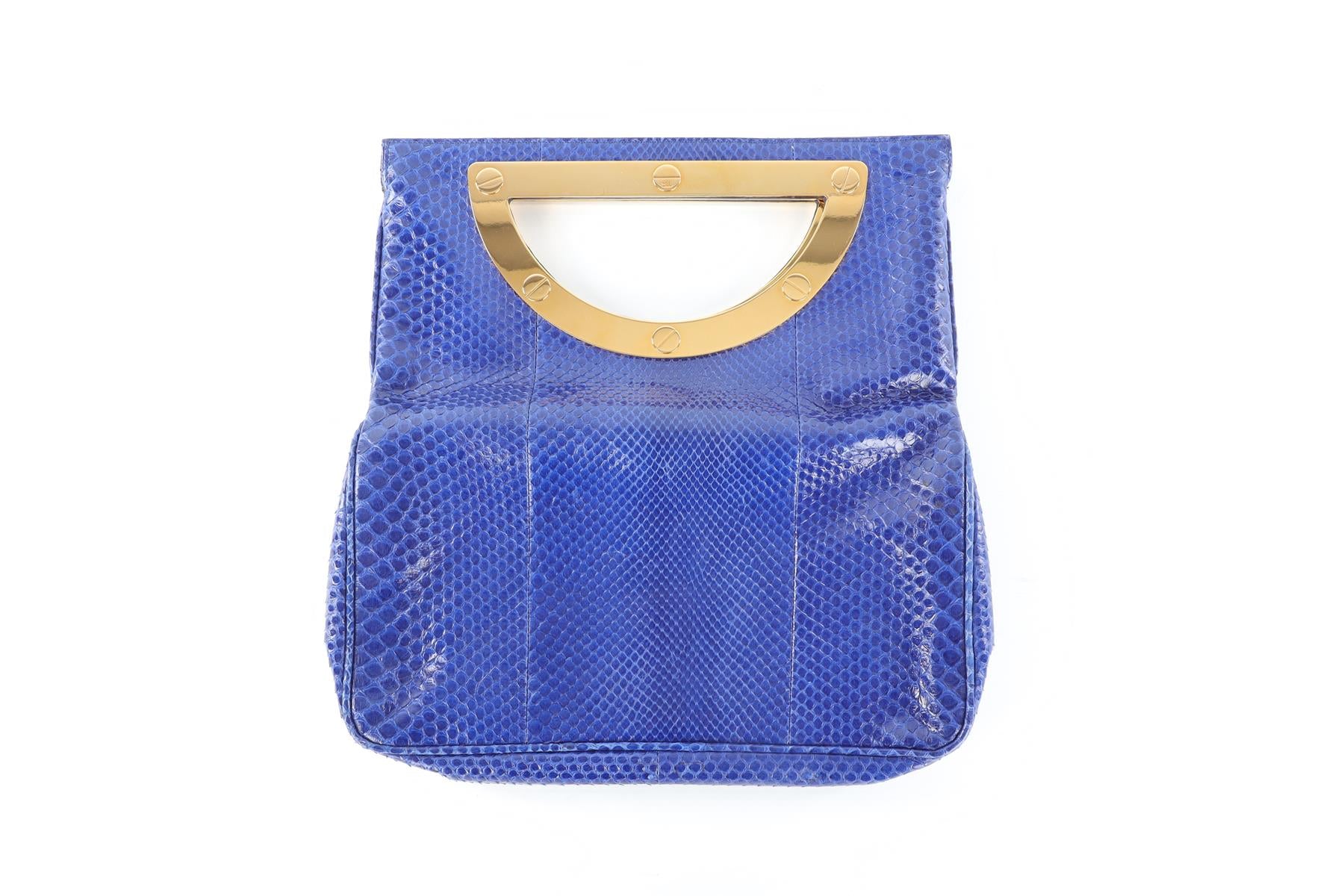 TOM FORD BLUE PYTHON CLUTCH