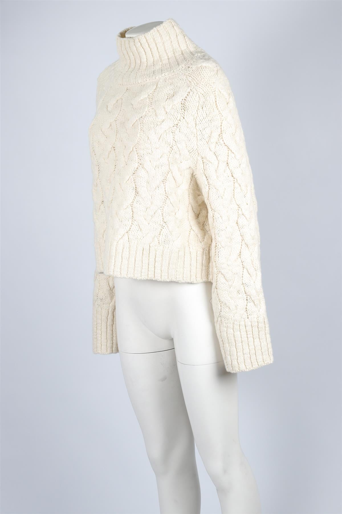 REFORMATION CREAM WOOL SWEATER LARGE
