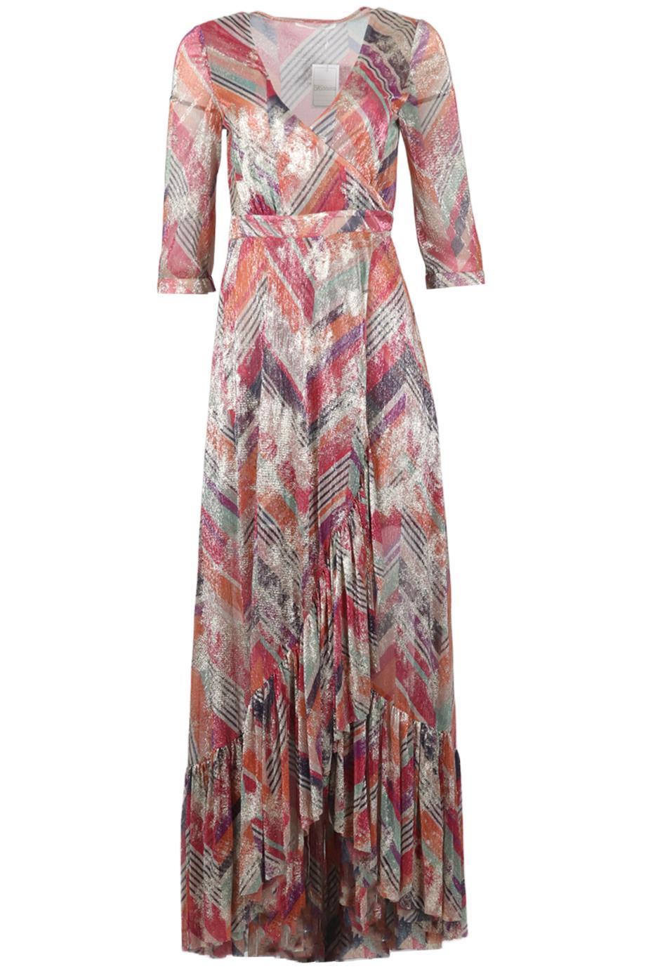 BA&SH VISCOSE BLEND MAXI WRAP DRESS 2 UK 12
