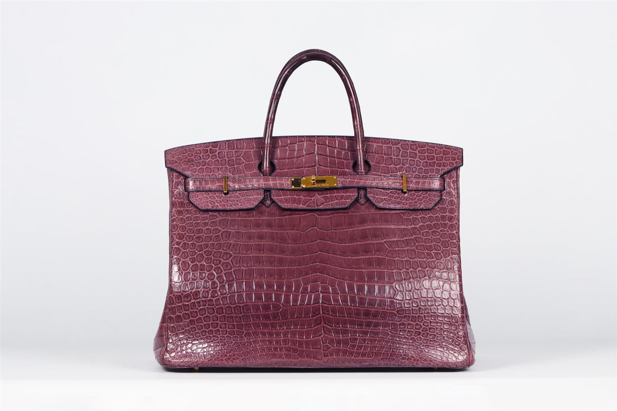 HERMÈS 2009 BIRKIN 40CM MATTE ALLIGATOR LEATHER BAG