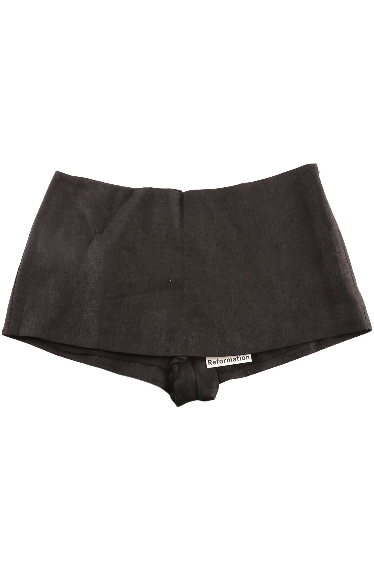 REFORMATION BLACK LINEN SHORTS US 2 UK 6